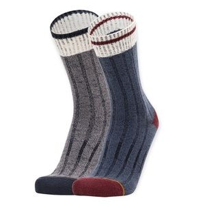 Gold Toe Signature Collection Men’s Striped Crew Camp Socks 2 pack